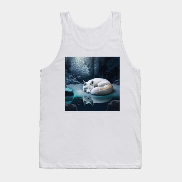 Snow fox #002 Tank Top by thewandswant